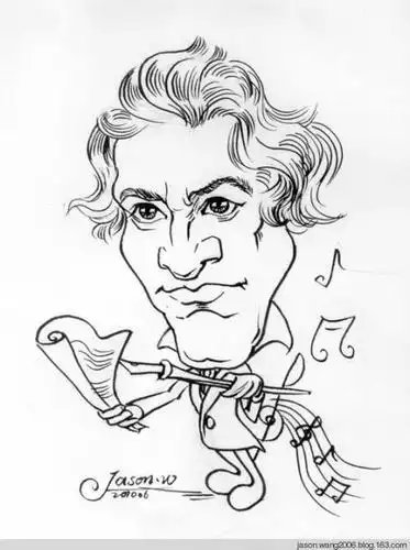贝多芬人像简笔画