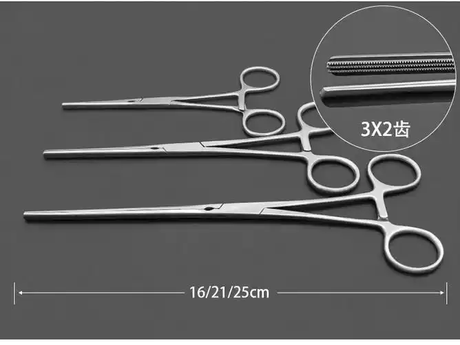 21cm无损伤心耳钳(直头3x2齿)【图片 价格 品牌 报价】-京东