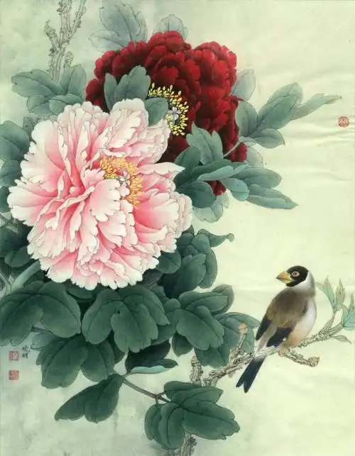 李晓明工笔牡丹作品分享