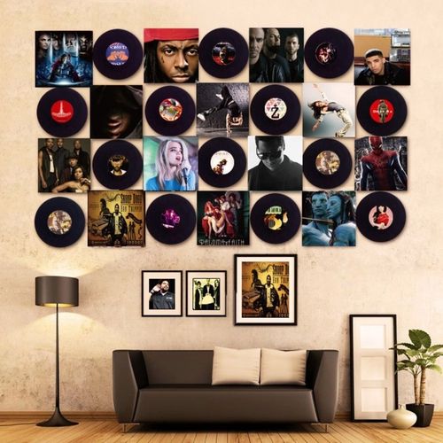 复古黑胶唱片海报墙贴酒吧装饰咖啡厅个性创意英伦文艺挂墙装饰品