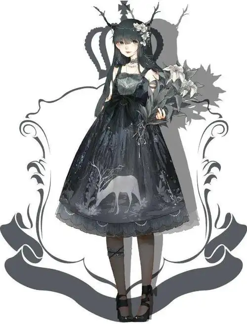 lolita洛丽塔哥特风服饰风格服装设计参考素材