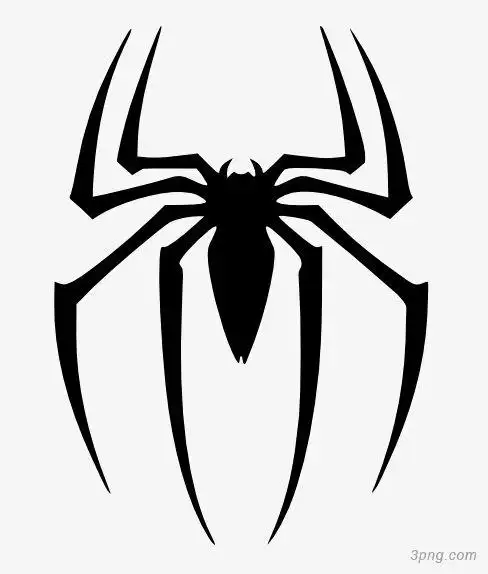 黑蜘蛛siluet标志png素材透明免抠图片-标徽logo