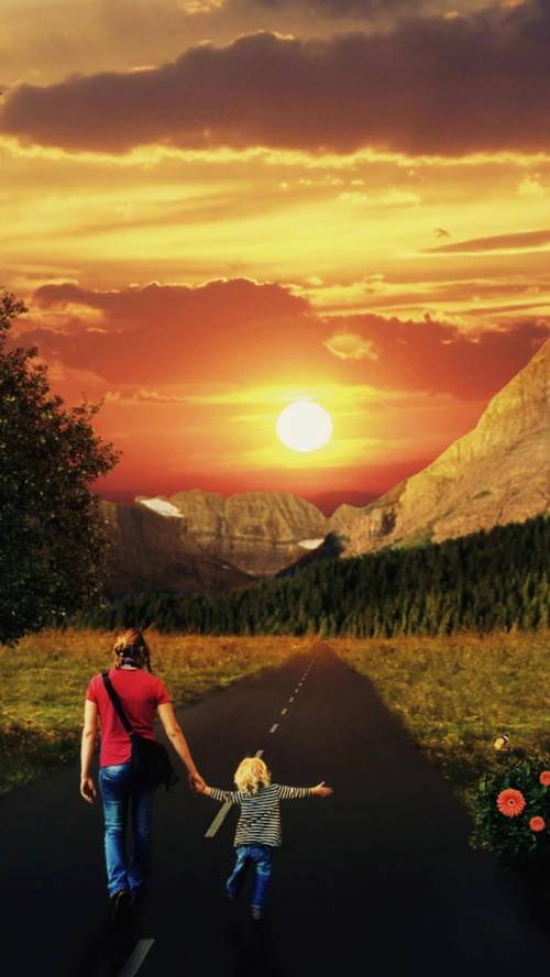 风景天空大人儿童h5背景素材