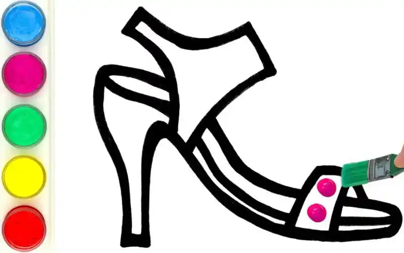 公主高跟鞋怎么画?亲子趣味简笔画,儿童色彩早教涂色启蒙