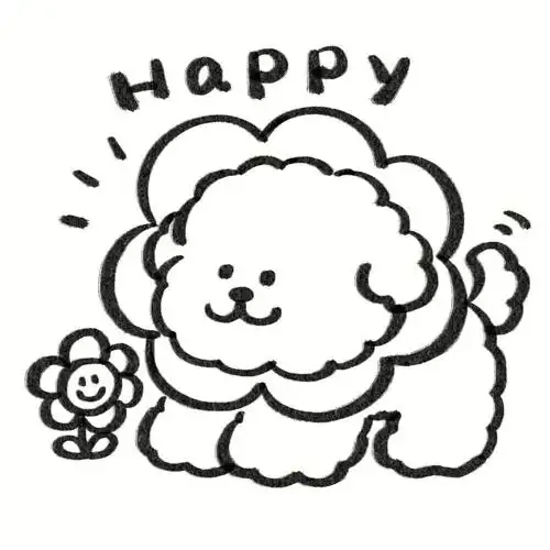 黑白小狗头像～#我是原创插画师  #画画  #简笔画  #小狗  #头像