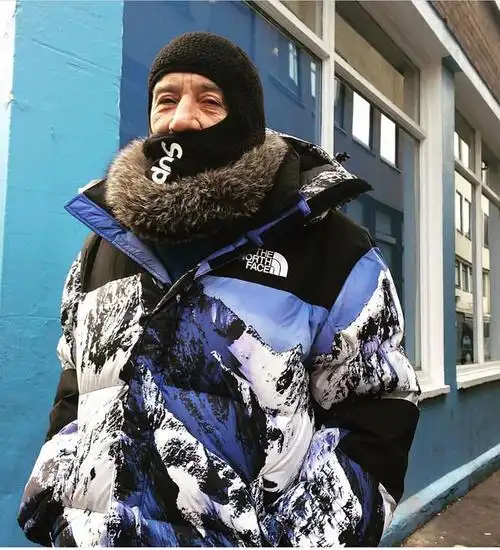 supremexthenorthface北面联名雪山羽绒服