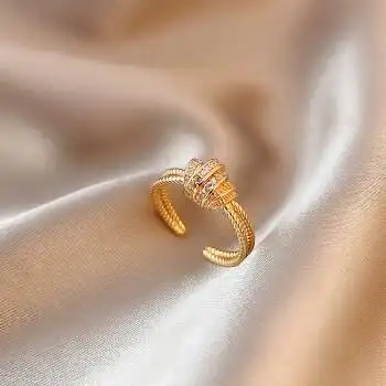 2022新款商场戒指奥特莱斯 金蝴蝶结戒指时尚outlets女配饰 j196金