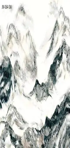 天然山水画大理石 山水纹客厅背景墙 天然水墨山水画石材背景墙