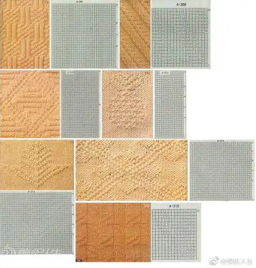 继续上下针花样分享简单好织