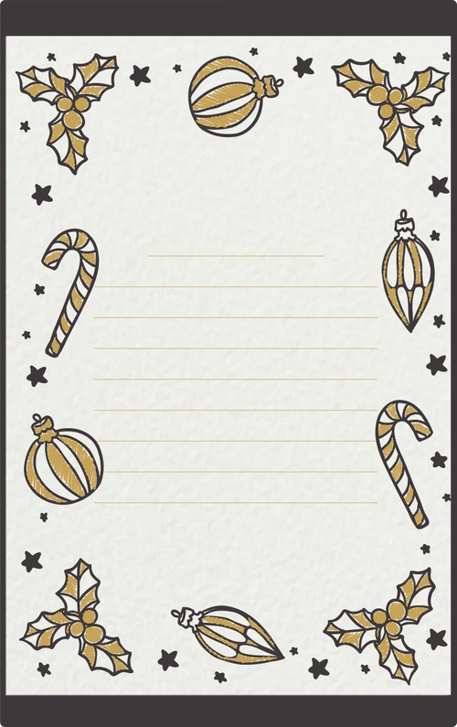 欧式圣诞节信纸卡通背景素材