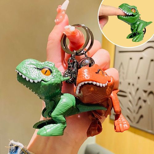 创意咬手霸王龙萌趣玩具卡通汽车链钥匙扣情侣礼物个性女书包挂件