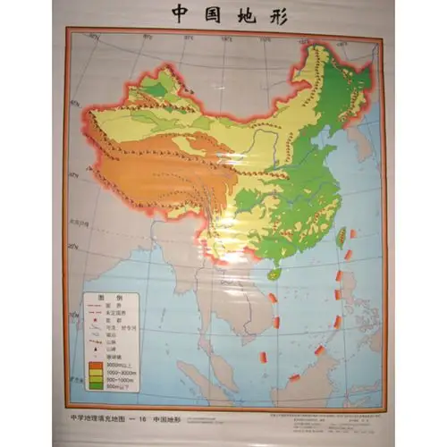 中学地理填充地图