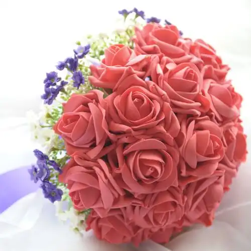 红玫瑰婚期花艺,手捧花