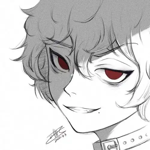 太喜欢病娇少年了,所以画一个#画画