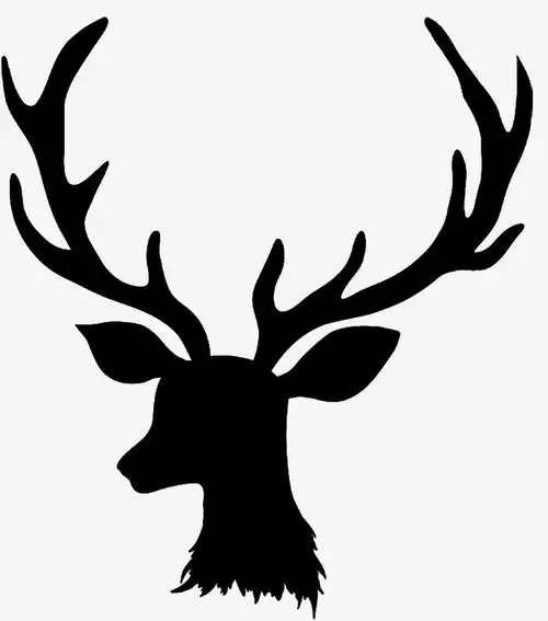 清新鹿角剪影素材免费下载_觅元素