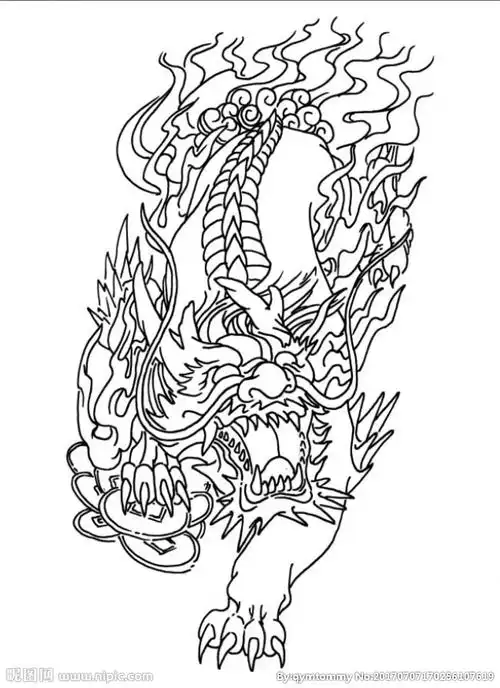 貔貅线描图片