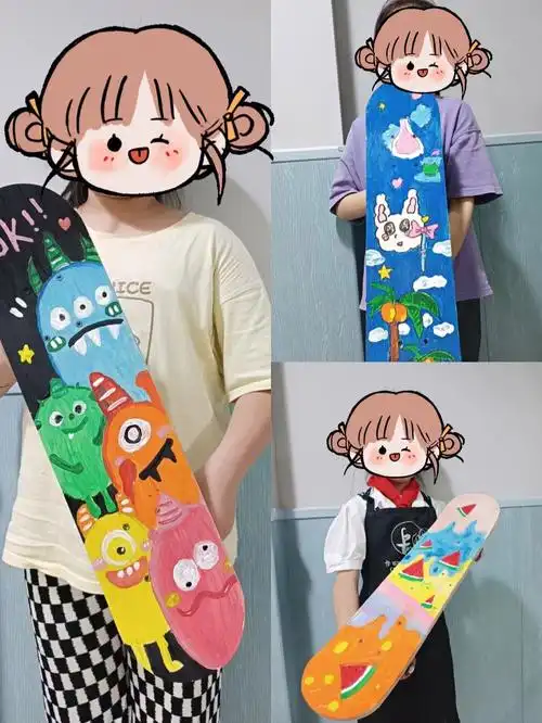 手绘滑板丨diy涂鸦滑板