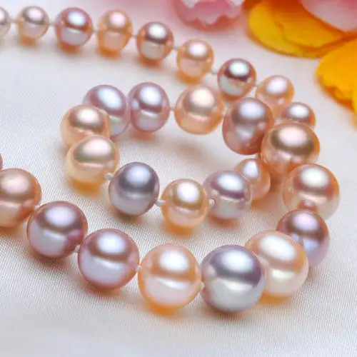 银生梦幻神秘混彩珍珠塔链 彩色