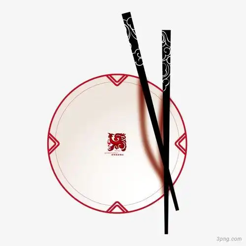 矢量质感餐饮餐具筷子png素材透明免抠图片-其他元素