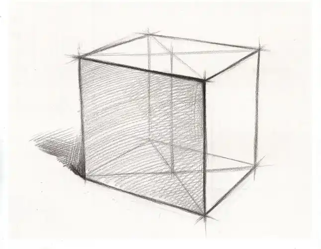 素描入门课(7)石膏正方体视频教程 图文讲解,美术老师教素描