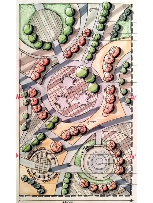 快题设计  #广场设计  #景观手绘平面图  #景观考研 #景观设计