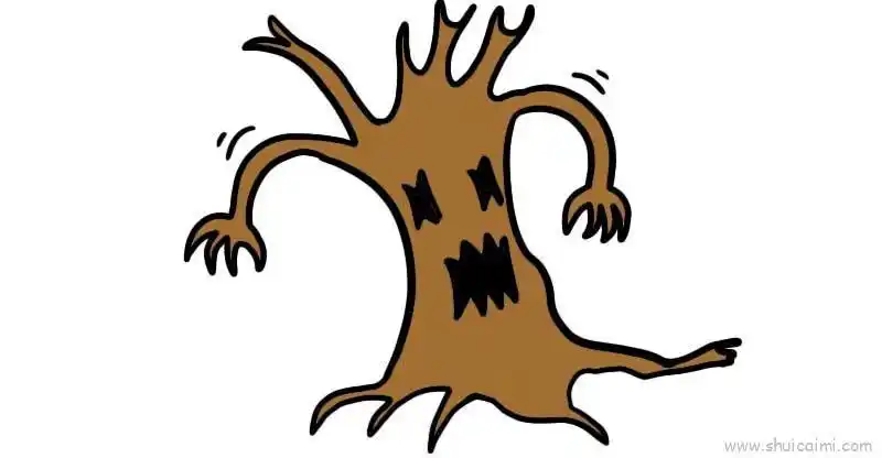 鬼树儿童画怎么画 鬼树简笔画画法