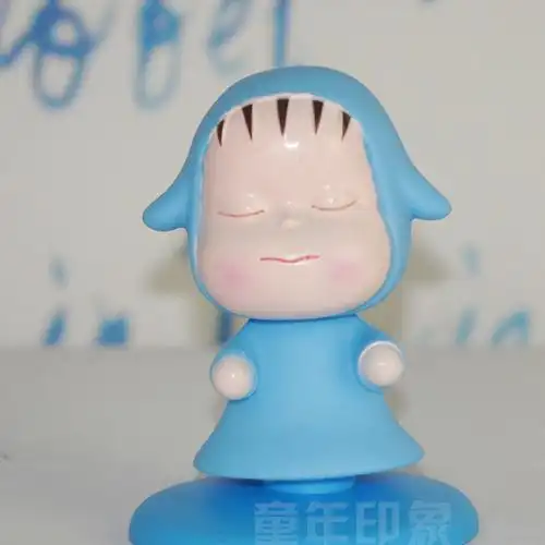 蛋糕装饰 梦游娃娃摇头公仔可爱纯真 男孩女孩情侣生日蛋糕摆件图片