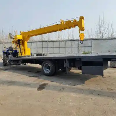 旧车改装拖拉机随车吊牵引式拖拉机平板吊德建机械