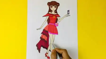 手绘《精灵梦叶罗丽》变身后的齐娜 上色过程 一起来画吧