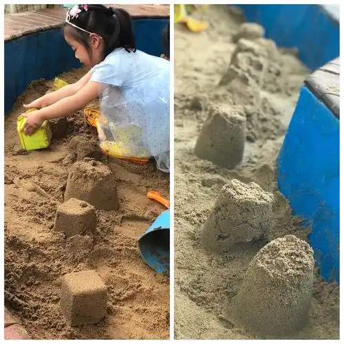 城堡搭建三重奏～～～～小二班玩沙记