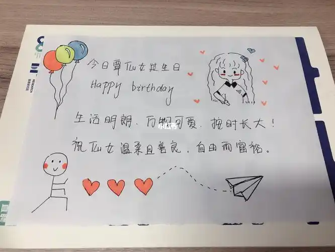 朋友手绘生日贺卡 朋友手绘贺卡-蒲城教育文学网