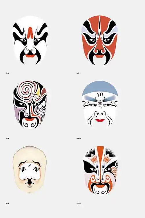 精美京剧戏曲脸谱图案免抠素材素材下载-众图网