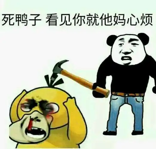 死鸭子,看见你就他妈心烦!