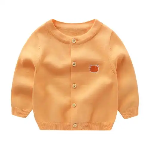 婴儿纯棉开衫针织毛衣儿童女春秋秋装男宝宝12外套6个月0岁1小童3视频