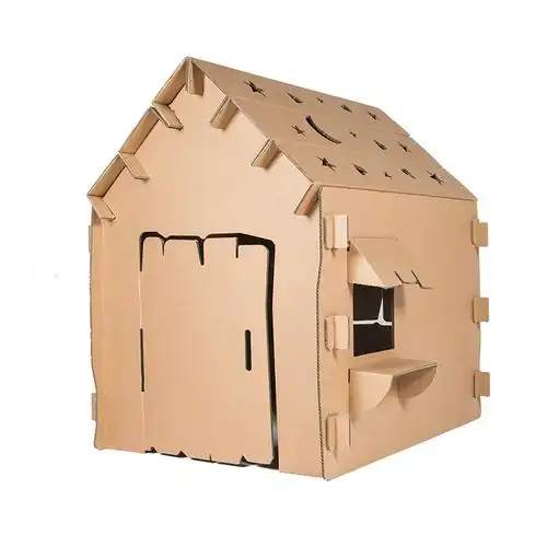 纸壳儿童玩具游戏幼儿园纸箱diy手工手工制制作白模填色