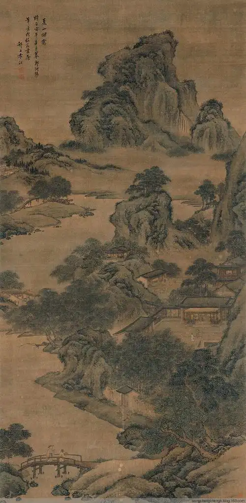 袁江是我国绘画史上有影响画家,转工山水楼阁界画.