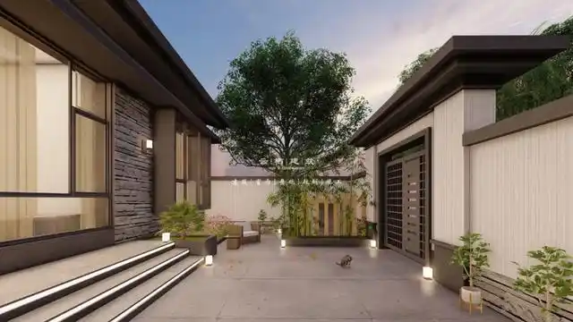 15.2*9m一层新中式住宅,小小的院子享受最简单的生活