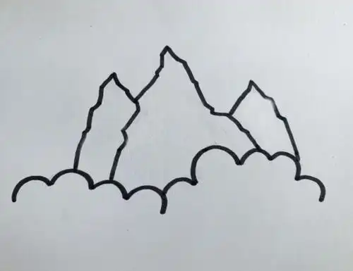 冰川简笔画怎么画