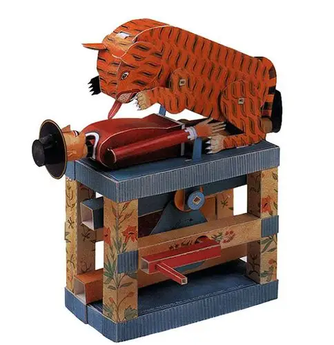 机械老虎传动纸模型