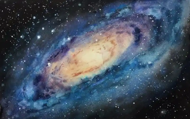 活动  【水彩】手绘全过程—《星系》