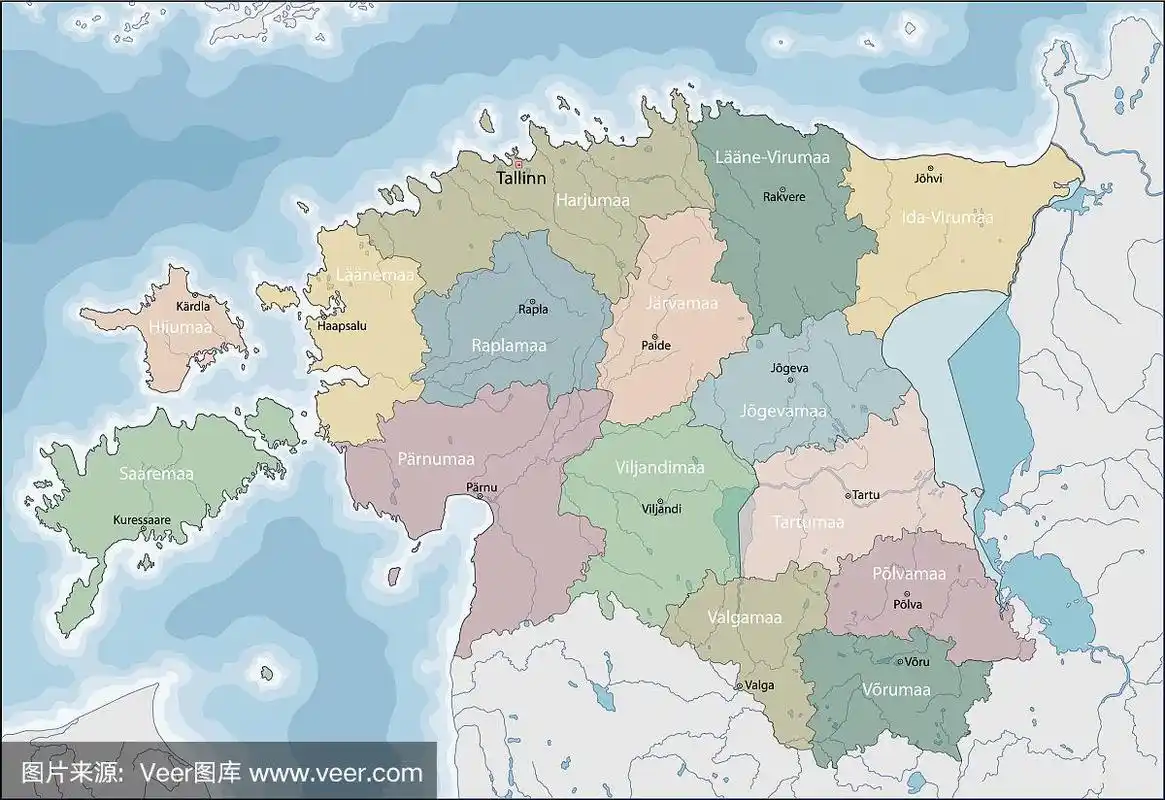 爱沙尼亚的地图