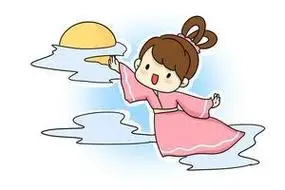 嫦娥奔月简笔画彩色中秋节嫦娥奔月简笔画画法图片步骤卡通嫦娥玉兔简