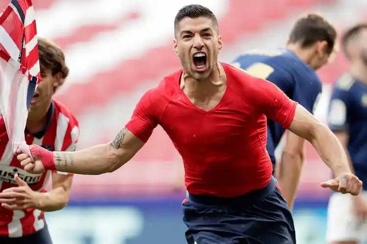 苏亚雷斯帮助马竞逆转.