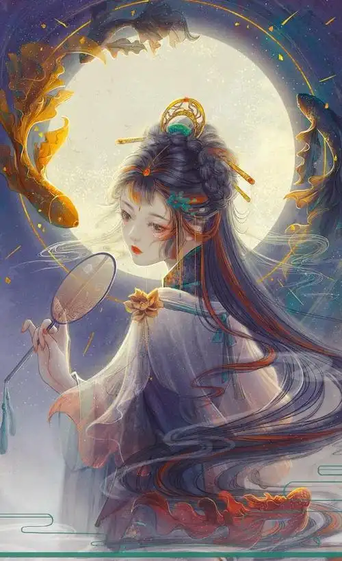 古风美女手持团扇的唯美时刻,恬静优雅气质高贵,一瞥一笑很倾城