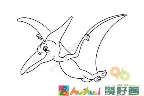 风神翼龙恐龙简笔画