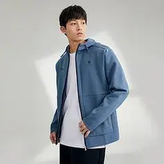 anta 安踏 运动外套男春秋新款连帽运动服针织休闲简约开衫夹克上衣男