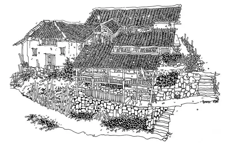 【钢笔速写】"沿坑岭头村"古村落钢笔速写写生