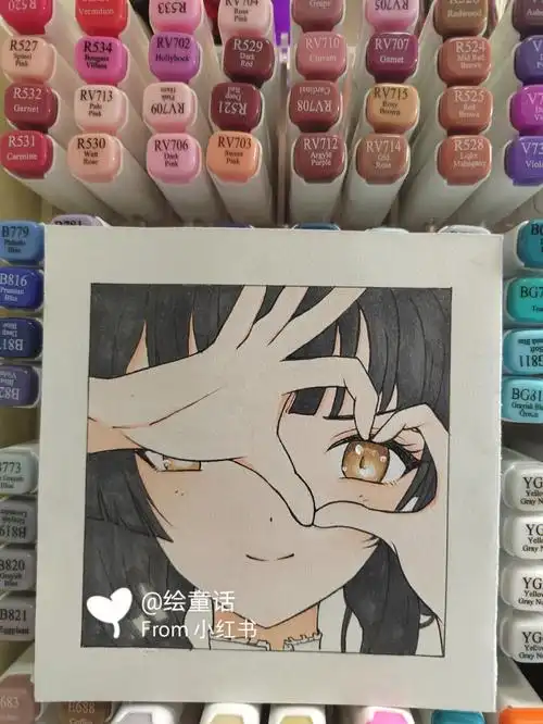 马克笔手绘动漫头像教程