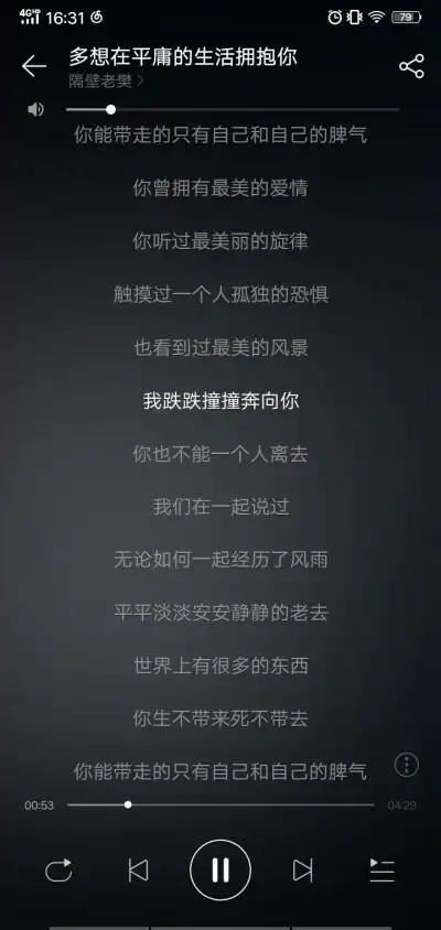 "我跌跌撞撞奔向你"