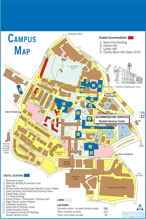 利兹大学地图 campus map 09